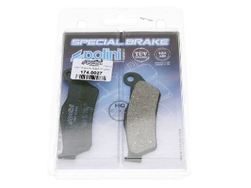 Obrázok z brzdové platničky Polini organic pre MBK Skyliner, Yamaha Majesty, Piaggio X9, Gilera Nexus, GP800, Suzuki UH Burgman 125, 150
