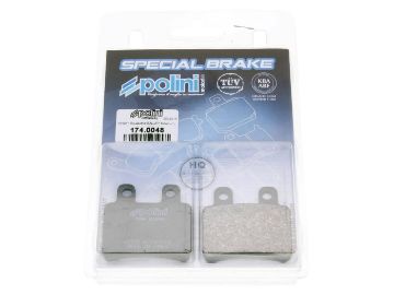 Obrázok z brzdové platničky Polini organic pre Italjet Jet Set, Peugeot Elystar, Yamaha DT