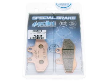 Obrázok z brzdové platničky Polini sintered pre Aprilia Gilera MBK Yamaha