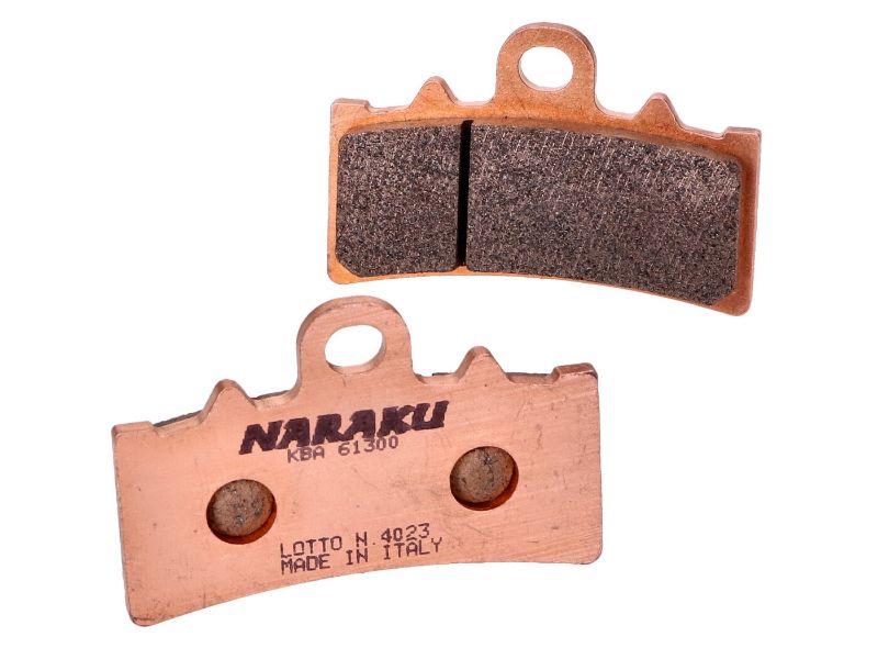 Obrázok z brzdové platničky Naraku sintered, predn.pre KTM Duke, RC 125, 200, 390