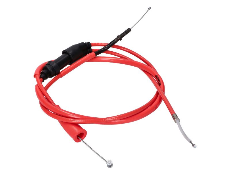 Obrázok z Plynové lanko komplet Doppler PTFE červené pre Derbi Senda, Gilera RCR, SMT, SX50 D50B