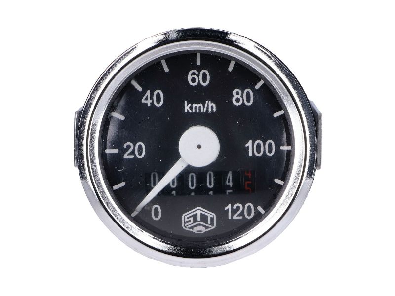 Obrázok z tachometer Schmitt 120 km/h okrúhly tvar 48 mm pre moped Simson, MZ GS, Hercules