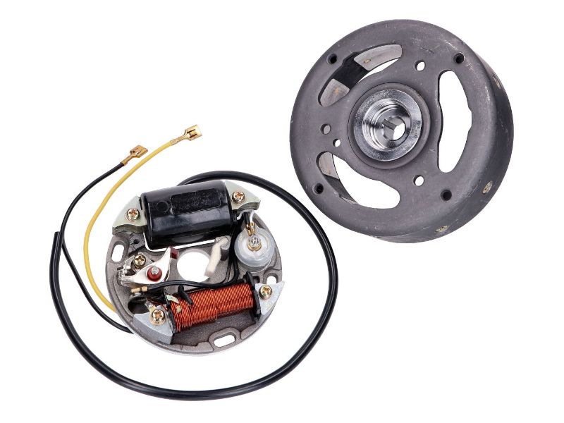 Obrázok z Zapaľovanie stator a rotor komplet 6V 17W pravotočivý pre Puch Maxi E50 Sachs, Hercules, Zündapp