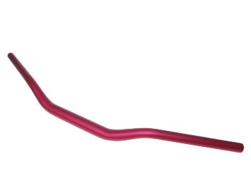 Obrázok z riadidlá zúžené aluminum matná červená farba 28.6mm - 725mm