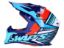 Obrázok z prilba Motocross SWAPS S818 biela / červená / modrá - veľkosť L (59-60)