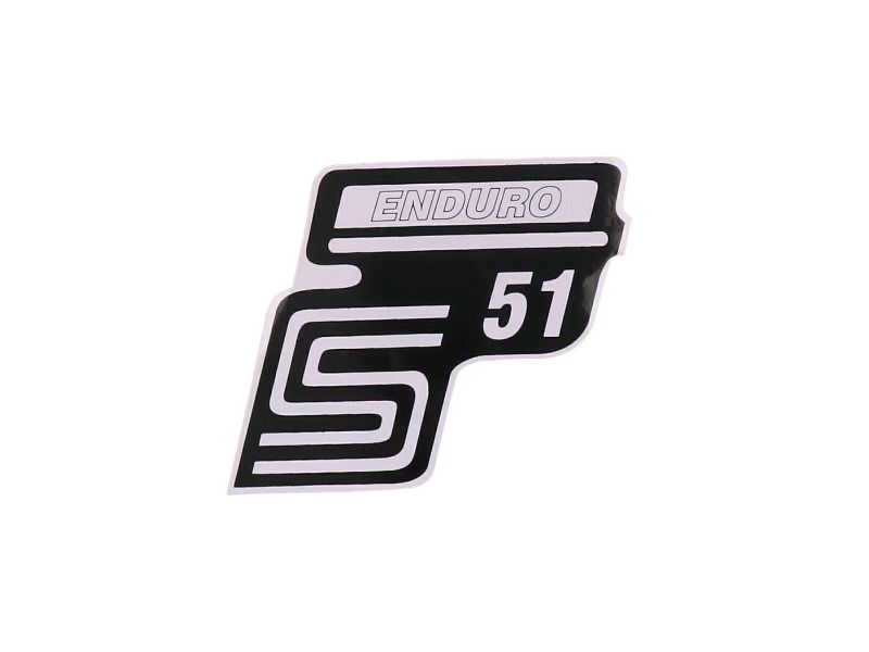 Obrázok z Nápis - emblem - samolepka S51 Enduro biela farba pre Simson S51