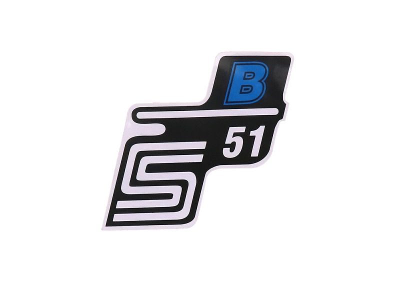 Obrázok z Nápis - emblem - samolepka S51 B modrá farba Simson S51