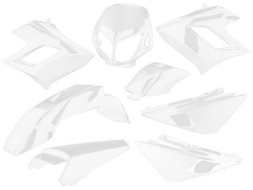 Obrázok z kapotáž sada biela farba pre Derbi Senda DRD Racing -2010