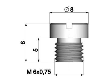 Obrázok z Hlavná tryska Polini 6mm pre Dellorto karburátor - 74