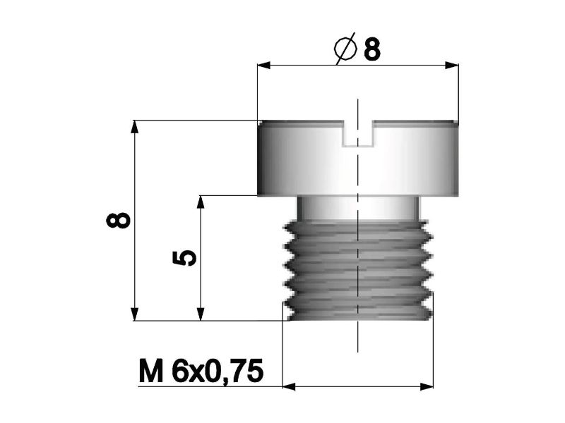 Obrázok z Hlavná tryska Polini 6mm pre Dellorto karburátor - 102