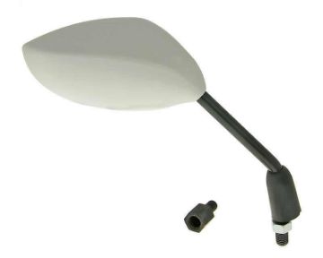 Obrázok z zrkadlo Sport pravá strana, M8 / M10 oval biela farba - univerzal 