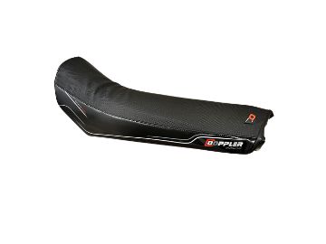 Obrázok z poťah sedadla Doppler čierna farba / červená farba Derbi Senda DRD -2006, Senda X-Treme, X-Race -2009, Gilera RCR, SMT -2010