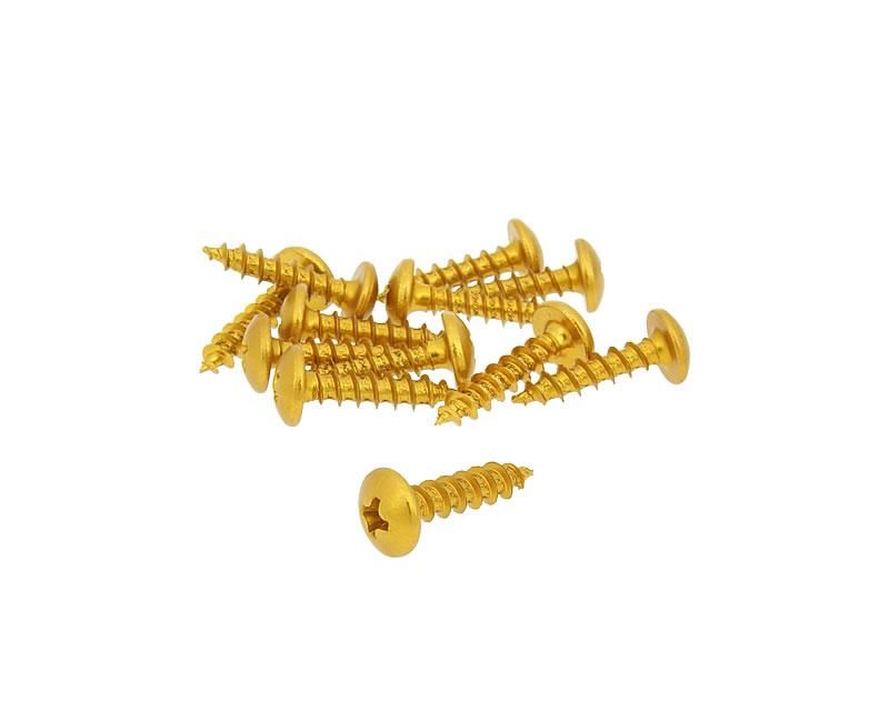 Obrázok z skrutky kapotáže aluminum zlatá farba - sada 12 ks - M5x20
