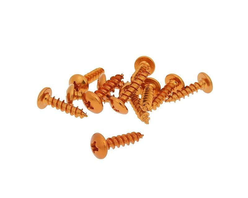 Obrázok z skrutky kapotáže aluminum oranžová f. - sada 12 ks - M5x20
