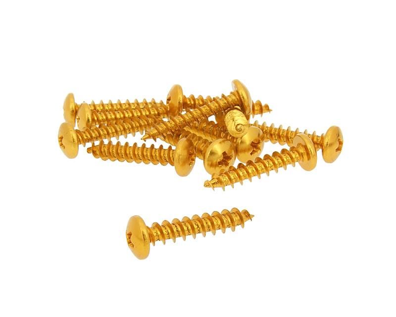 Obrázok z skrutky kapotáže aluminum zlatá farba - sada 12 ks - M6x30