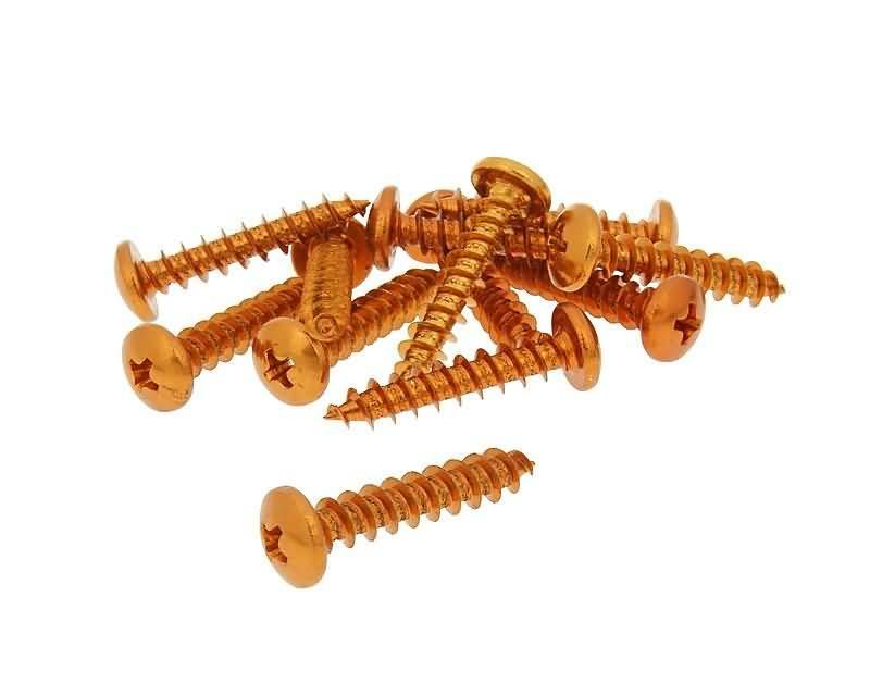 Obrázok z skrutky kapotáže aluminum oranžová f. - sada 12 ks - M6x30
