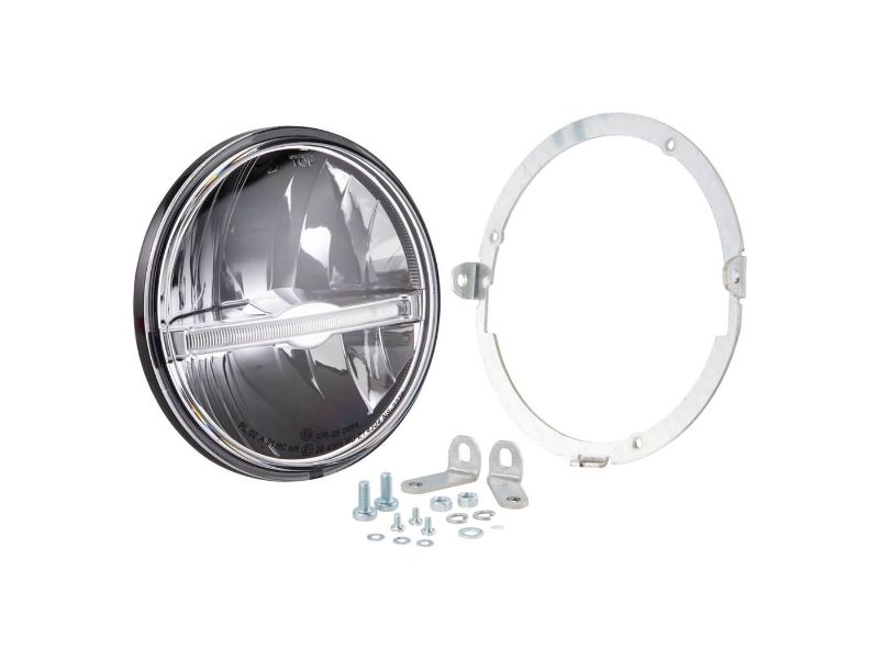 Obrázok z Predné svetlo SIP Performance LED okrúhla Ø 143 mm pre Vespa PX80-200, PE, Lusso, ´98, MY, ´11, LML Star 125-200 2T, 4T