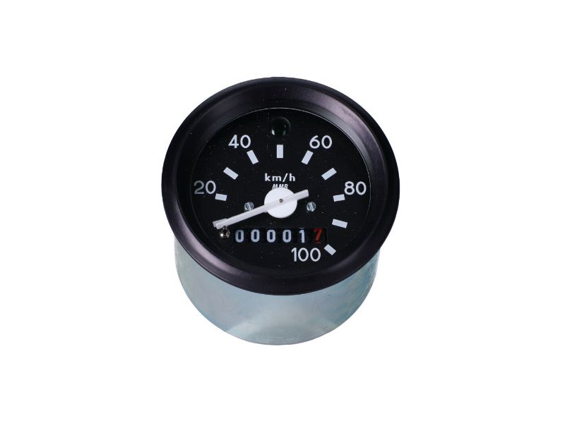 Obrázok z tachometer 100km/h okrúhly tvar 60mm s kontrolkou pre smerovky pre Simson S50, S51, S53, S70