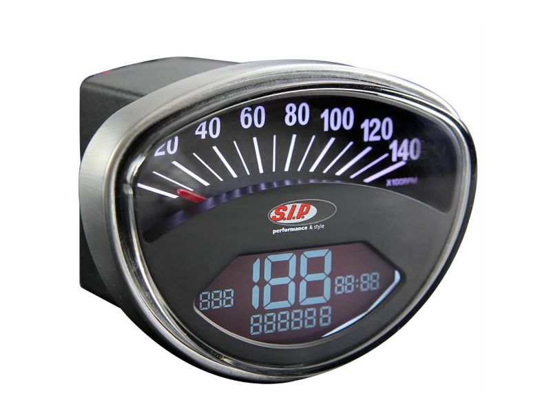 Obrázok z Tachometer, otáčkomer SIP 2.0 pre Vespa 50 SS, 90 SS, 125, PV, ET3, GTR, TS, Super, 150 Sprint V, Super, Rally