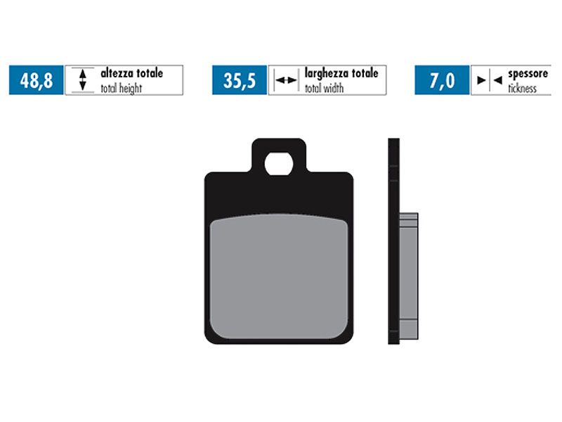 Obrázok z brzdové platničky Polini organic pre Race pre Gilera Piaggio Vespa