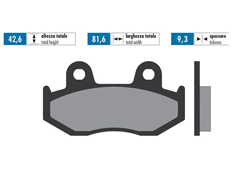 Obrázok z brzdové platničky Polini organic pre Honda NES SES PES / PS SH CH 125/150 4T