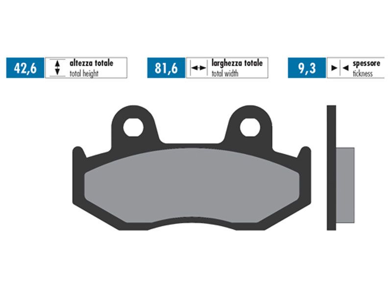 Obrázok z brzdové platničky Polini sintered pre Honda NES SES PES / PS SH CH 125/150 4T