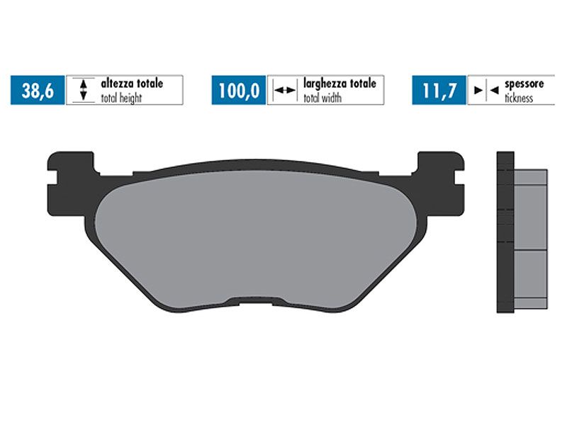 Obrázok z brzdové platničky Polini sintered pre Yamaha T-Max 500