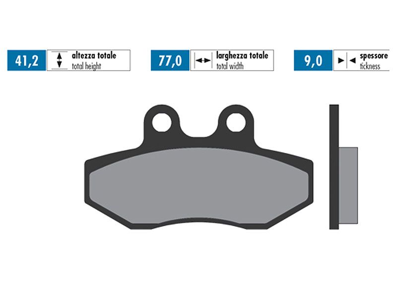 Obrázok z brzdové platničky Polini sintered pre Yamaha Cygnus, MBK Flame