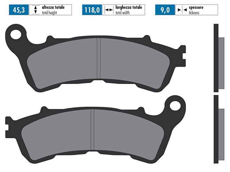 Obrázok z brzdové platničky Polini sintered pre Honda forza, S-Wing FES, Suzuki Burgman, Sixteen