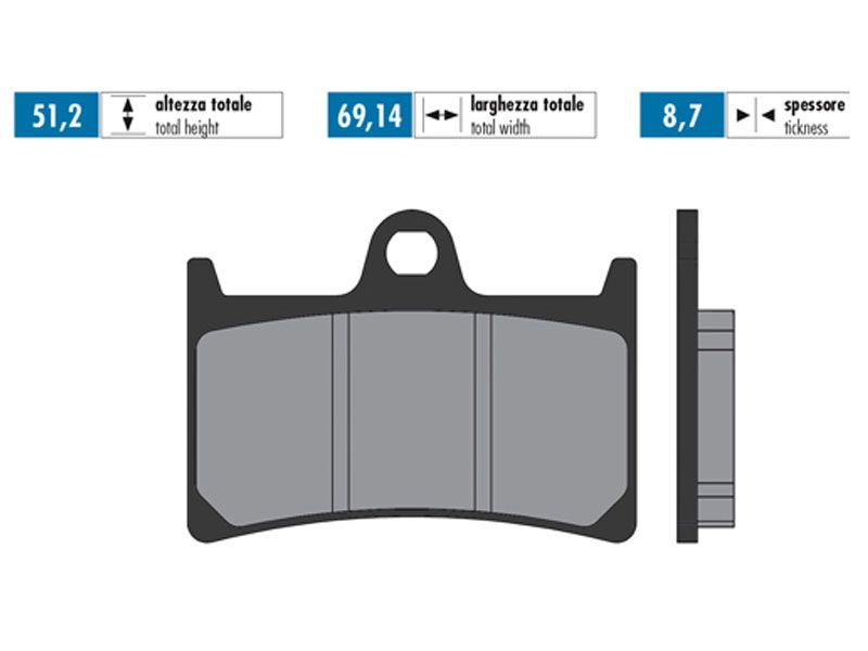 Obrázok z brzdové platničky Polini sintered pre Yamaha T-Max 530