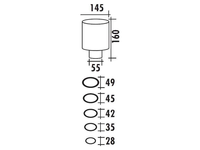 Obrázok z vzduchový filter Polini Big Evolution 28, 35, 42, 45, 49, 55mm