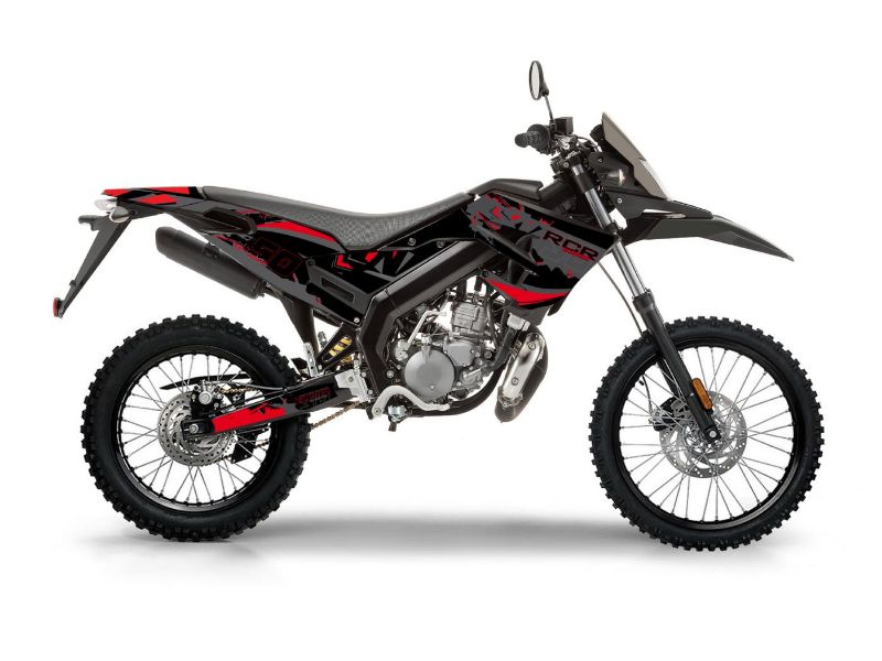 Obrázok z samolepky sada  čierno-červeno-sivá matná pre Gilera RCR 50 2018-