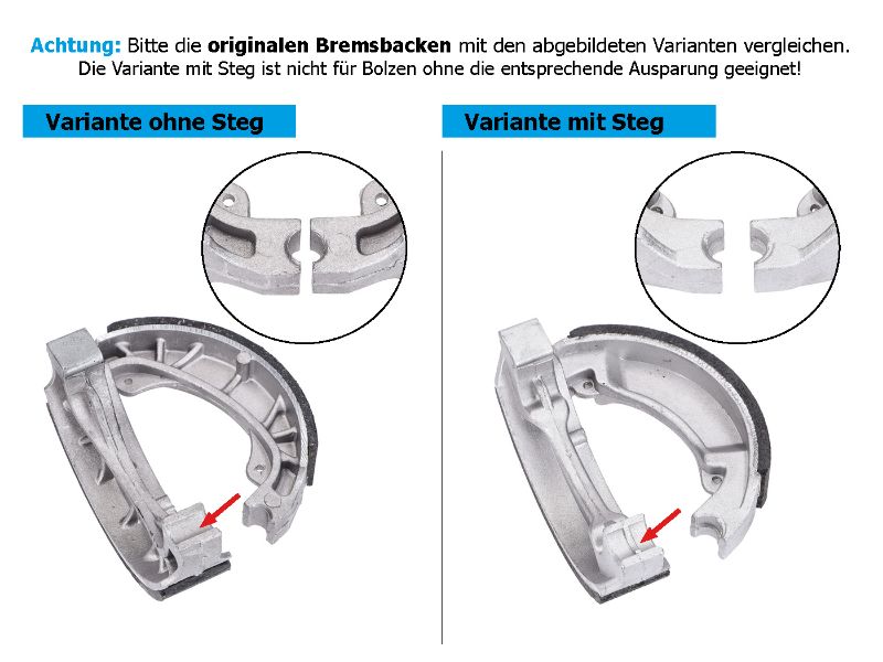 Obrázok z brzdové obloženie sada Malossi Brake Power 110x25mm vzadu pre bubnovú brzdu 