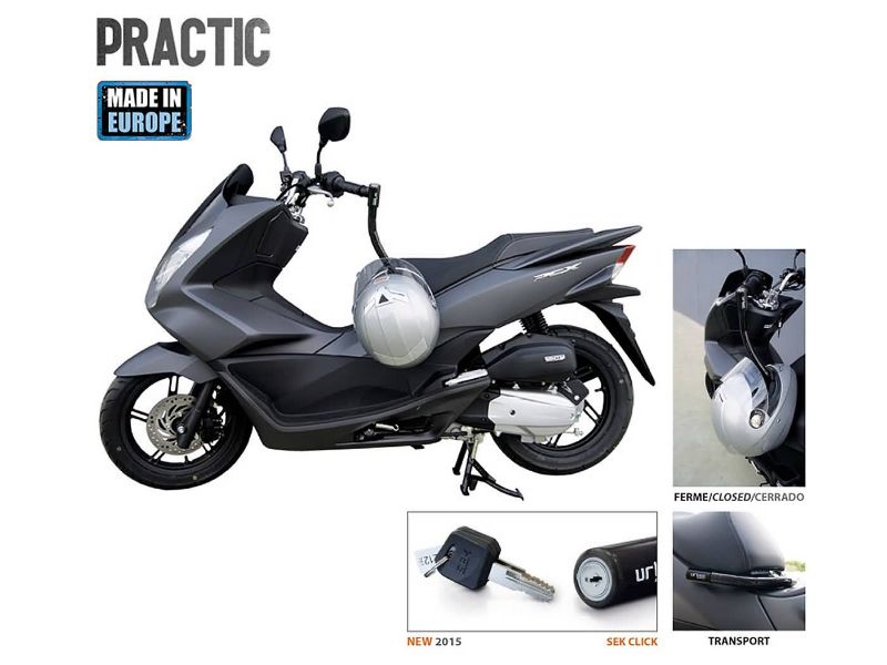 Obrázok z Zamykací systém pre riadidlá a prilbu Urban SCDI rity Practic pre Kymco Agility City 50, 125 2016-