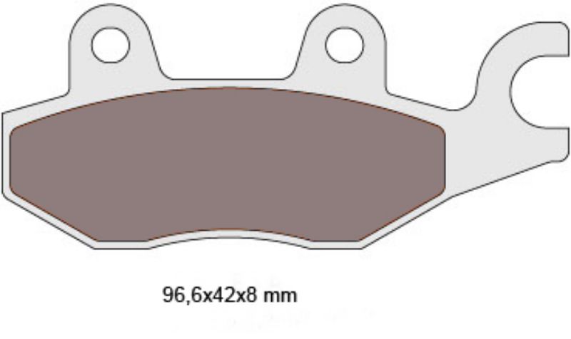 Obrázok z brzdové platničky organic pre Aeon, Arctic Cat, Kymco, MBK, MuZ, Yamaha